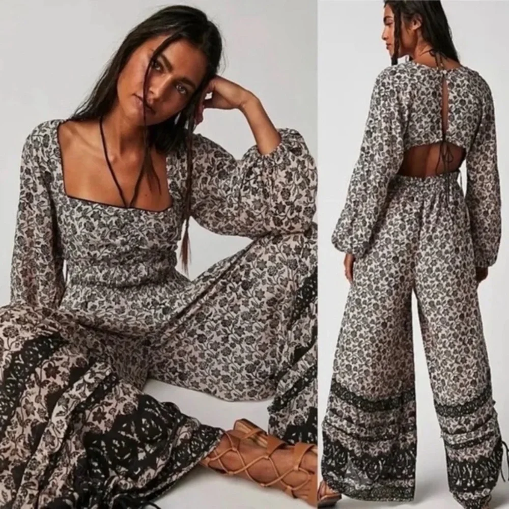 New Free People Forever Timeless Soulmate Boho Jumpsuit Size XS - Picture 2 of 16